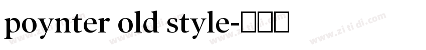 poynter old style字体转换